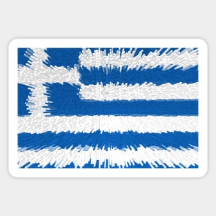 Extruded flag of Greece Sticker